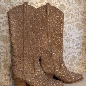 Sparkling Pink Rhinestone Cowboy Boots